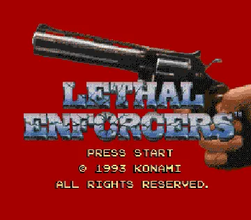 Lethal Enforcers (Europe) screen shot title